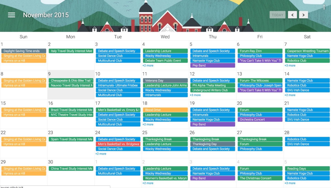 Southern Virginia University Calendar