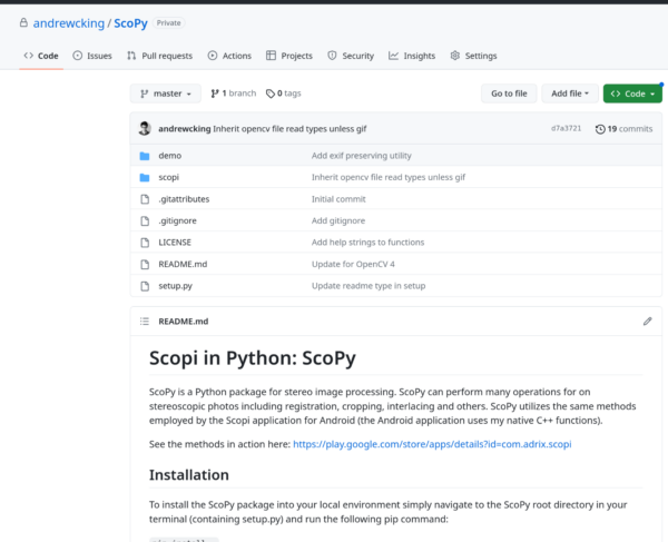 ScoPy – Stereoscopic Python Library